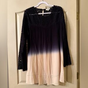 Umgee tie dyed dress with lace